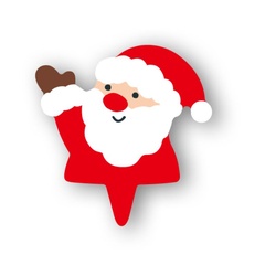 天満紙器 XG310 ケーキピック(ヤッホーサンタ)