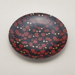 刺身容器 まるひらざら 250 赤梅 青葉紙業