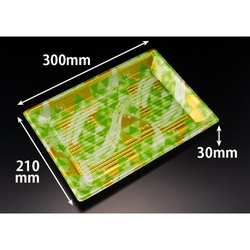 リスパック 寿司容器 新万角30-21F みぎわ緑 本体