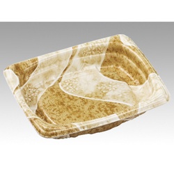 軽食容器 MFP角デリ16-13(37) 本体 香川茶W エフピコ