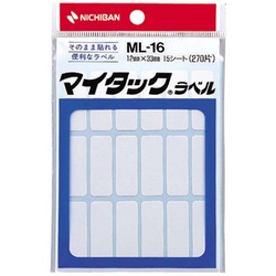 マイタックラベル　１２×３３ｍｍ　白無地　１０袋