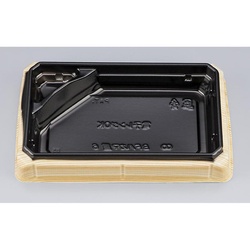 シーピー化成 お重 BFハカマ重6 杉板黒 本体(N)