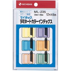 マイタックラベルラミネートカラー６色７２片入５個