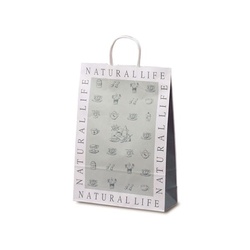 紙手提袋 1837 自動紐手提袋 T-8 ナチュラルライフ ベルベ