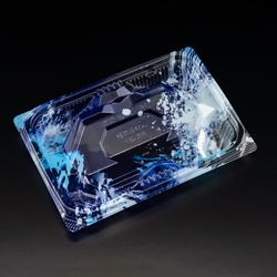 リスパック 刺身容器 バイオ 流派 盛17-12B 海洋青 本体