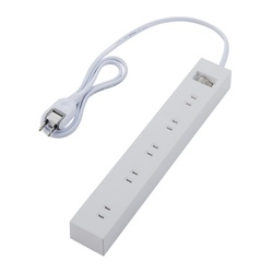 電源タップ　一括スイッチ　１ｍ　１０個口　ホワイト