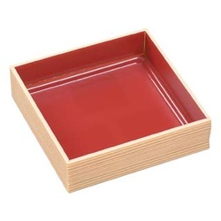 弁当容器 WPS-角150-150 本体 柾目朱 エフピコ