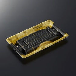 中央化学 刺身容器 輝咲20-12 つやふでBK 本体