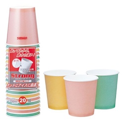 サンナップ 紙カップ ストロングカップ カラーアソート 250ml 20個入