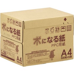 コピー用紙　木になる紙Ａ４　１箱（５００枚×５冊）