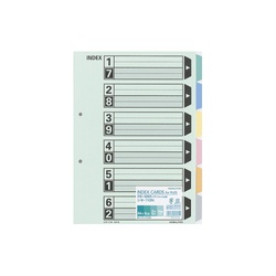 カラー仕切カード　Ａ４縦　２穴　６山　１０組