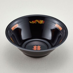 弁当容器 ラーメン 大(本体)黒龍(600) 青葉紙業