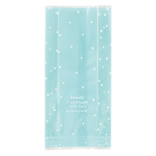 テープ無 OPP袋 ブルードットスイーツパック クリア-2(100枚) ヘッズ