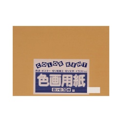 再生色画用紙　四切　うすちゃ　１０枚