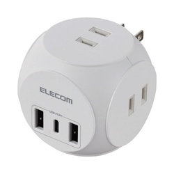 ＵＳＢタップ　球体　Ｃ×１＋Ａ×２　ＡＣ×３　ＥＣ