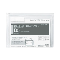 カラーソフトクリヤーケースＣ　Ｓ型マチ付Ｂ５　白