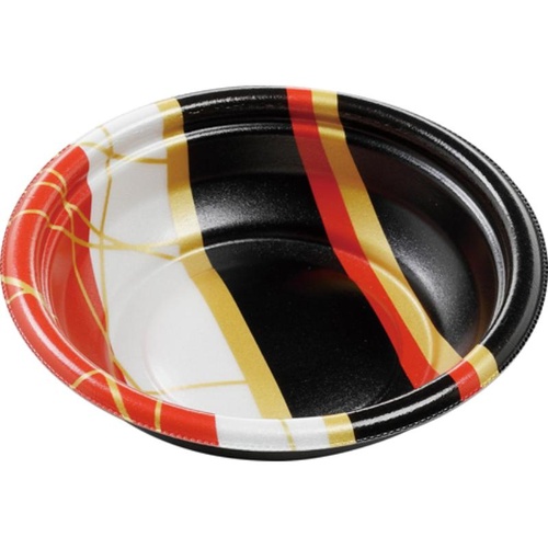 惣菜容器 MFPデリプレ丸16 フラン赤黒 エフピコ