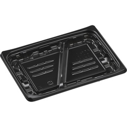 エフピコ 軽食容器 FTプレイン18-13-1(20) 本体 黒