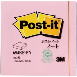 ポストイット　再生紙ノート７５×７５　ピンク１０冊