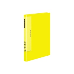 クリヤーブックウェーブカット　固定式Ａ４縦４０Ｐ黄