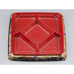 シーピー化成 弁当容器 BFハカマ膳9-1 こづち赤 本体(N)