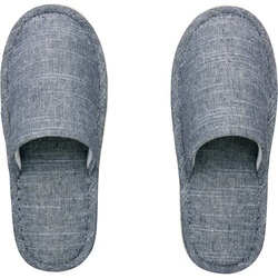 外縫いスリッパ　ネイビー　Ｍ　２０足入