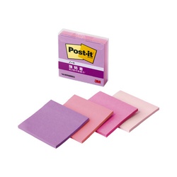 強粘着ノートマルチカラー７　７５×７５　４冊