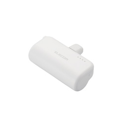 モバイルバッテリー　５０００ｍＡｈ　Ｃ直挿し　白