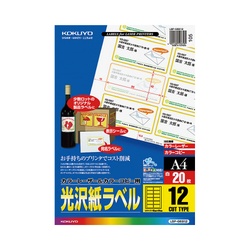 カラーレーザー＆コピー用光沢紙１２面２０枚