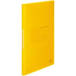 クリヤーブックカラータグ　Ａ４縦２０Ｐ　黄