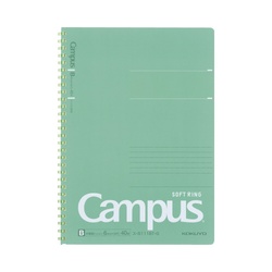 キャンパスソフトリング（ドット罫）セミＢ５　緑