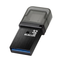 ＵＳＢメモリ　３２ＧＢ　キャップ式　ブラック