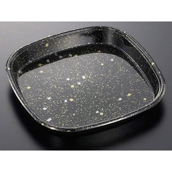 中央化学 寿司桶 HS 角桶 40 黒金箔-BK 本体