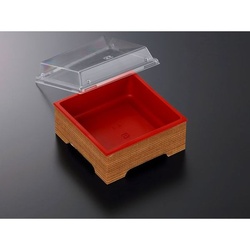 折箱 CWH-角4.4足付 赤-たもん杉 (ボ) 中央化学