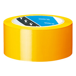 【廃番商品】ラインテープ50mm×20m　オレンジ　【ＴＥＲＡＯＫＡ ラインテープ ＮＯ．３４０ オレンジ ５０ｍｍＸ２０Ｍ】