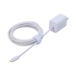 Ｔｙｐｅ−Ｃ充電器　ケーブル一体型　２．５ｍ　白