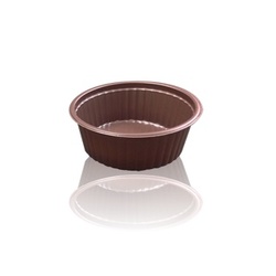 中央化学 軽食容器 BAKEQ 96φ 180cc 茶 本体