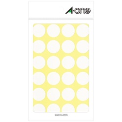 カラーラベル　丸型　２０ｍｍ径　白