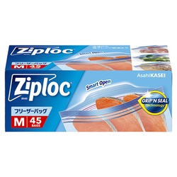 旭化成ホームプロダクツ 保存袋 ジップロック フリーザーバッグ M 45枚入