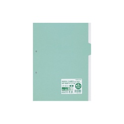 カラー仕切カード　Ａ４縦　第２山　緑　２０枚