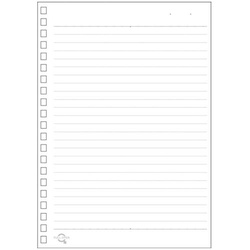 ツイストノート専用リーフ　Ｂ６　Ｂ罫　３０枚　５冊