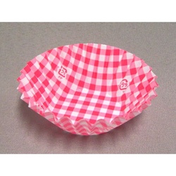 セイコー おかずカップ OPPフレアラミケース 7F チェック柄ピンク 500枚入