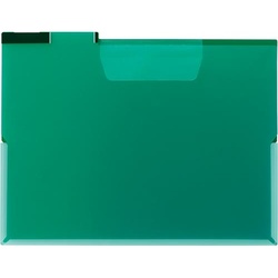 ＦＶ　フォルダー（透明）Ａ４ヨコ　緑　５枚