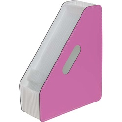 ドキュメントスタンドＡ４タテ１３Ｐ　ピンク　３冊入