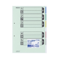 仕切カードガバット背幅伸縮ファイル用　５山１０組