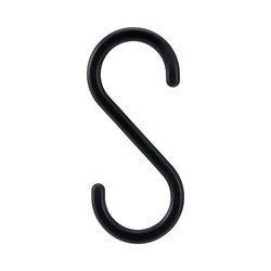 Ｓ字フック（大）４個入×５　ブラック