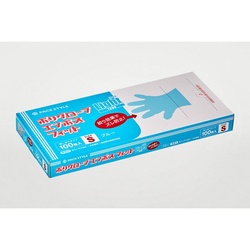 使い捨て手袋 ポリ手袋ライトフィット箱入 青 S パックスタイル