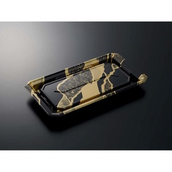 中央化学 寿司容器 HS澄板26-14 金継BK-BK 本体