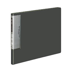 クリヤーブックウェーブカットＡ４横２０Ｐ濃灰Ｘ３