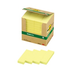 ポストイット　再生紙ふせん　７５×２５　黄４０冊